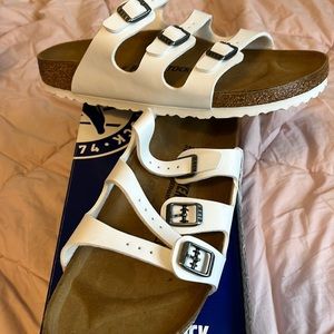 White soft bed Birkenstock brand new in box with tags